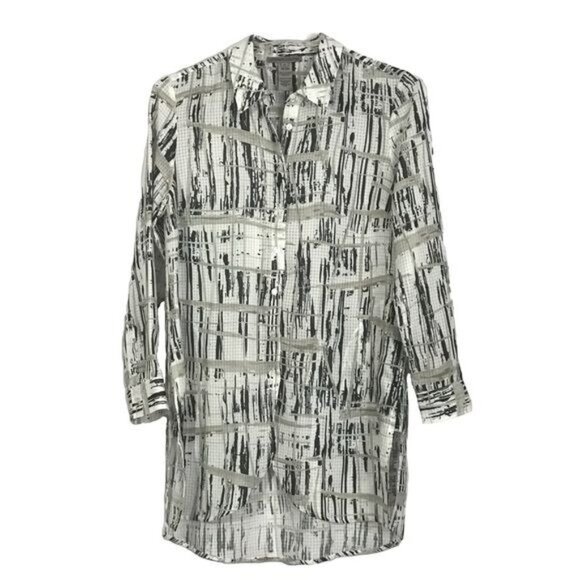Sharon Young Lightweight  Button Front Tunic M - Picture 1 of 12